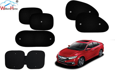 WolkomHome Dashboard, Side Window, Rear Window Sun Shade For Honda(Black)