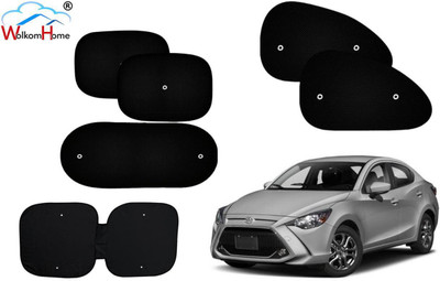 WolkomHome Dashboard, Side Window, Rear Window Sun Shade For Toyota Yaris(Black)