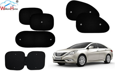 WolkomHome Dashboard, Side Window, Rear Window Sun Shade For Hyundai Sonata Embera(Black)