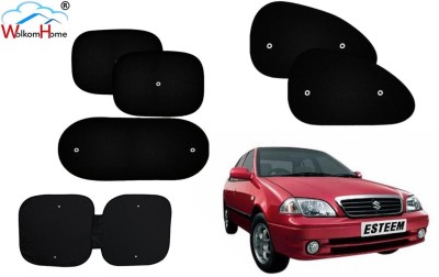 WolkomHome Dashboard, Side Window, Rear Window Sun Shade For Maruti Suzuki Esteem(Black)