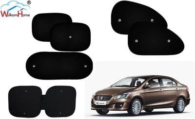 WolkomHome Dashboard, Side Window, Rear Window Sun Shade For Maruti Suzuki Ciaz(Black)