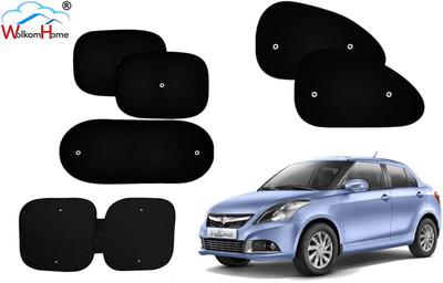 WolkomHome Dashboard, Side Window, Rear Window Sun Shade For Maruti Suzuki Swift Dzire(Black)