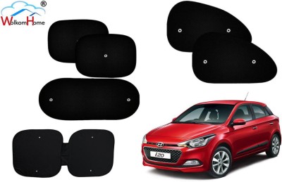 WolkomHome Dashboard, Side Window, Rear Window Sun Shade For Hyundai Elite i20(Black)