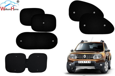 WolkomHome Dashboard, Side Window, Rear Window Sun Shade For Renault Duster(Black)