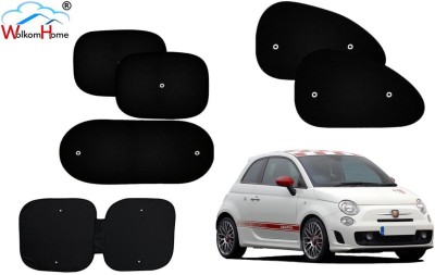 WolkomHome Dashboard, Side Window, Rear Window Sun Shade For Fiat 500 Abarth(Black)