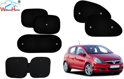 WolkomHome Dashboard, Side Window, Rear Window Sun Shade For Opel Corsa(Black)