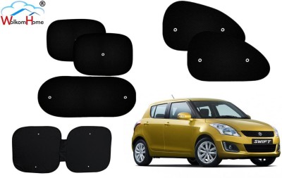 WolkomHome Dashboard, Side Window, Rear Window Sun Shade For Maruti Suzuki Swift(Black)
