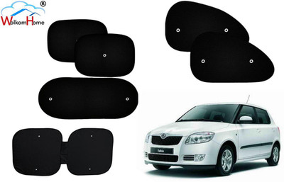 WolkomHome Dashboard, Side Window, Rear Window Sun Shade For Skoda Scala(Black)