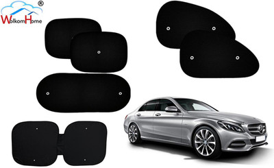 WolkomHome Dashboard, Side Window, Rear Window Sun Shade For Mercedes Benz C200(Black)