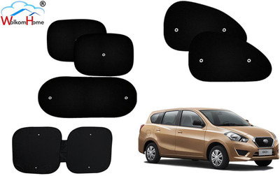 WolkomHome Dashboard, Side Window, Rear Window Sun Shade For Datsun Go+(Black)