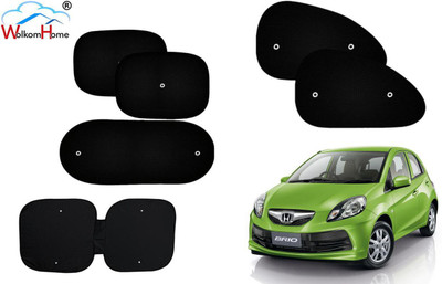 WolkomHome Dashboard, Side Window, Rear Window Sun Shade For Honda Brio(Black)