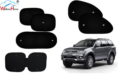 WolkomHome Dashboard, Side Window, Rear Window Sun Shade For Mitsubishi Pajero Sport(Black)