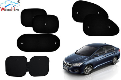 WolkomHome Dashboard, Side Window, Rear Window Sun Shade For Honda(Black)