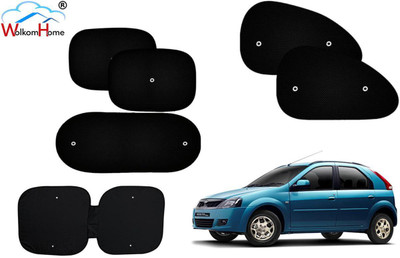 WolkomHome Dashboard, Side Window, Rear Window Sun Shade For Mahindra Verito Vibe(Black)