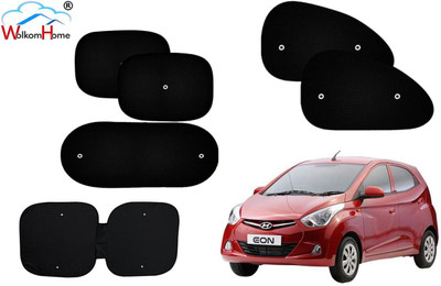 WolkomHome Dashboard, Side Window, Rear Window Sun Shade For Hyundai Eon(Black)