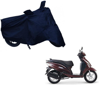 Auto Kite Waterproof Two Wheeler Cover for TVS(Wego, Blue)
