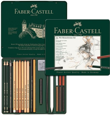 FABER-CASTELL PREMIUM QUALITY 21 PITT MOHOCHROME SET