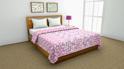 Sanvee Checkered Double Dohar(Cotton, Pink)