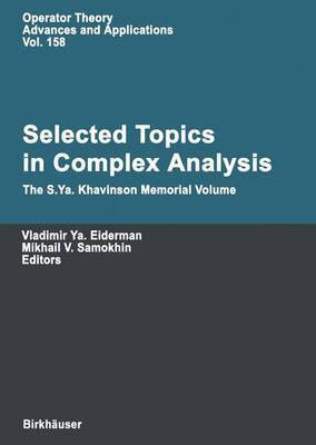 Selected Topics in Complex Analysis(English, Electronic book text, Eiderman V. Ya)