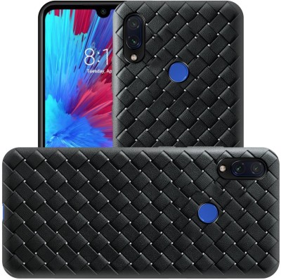 CASE CREATION Back Cover for Redmi Note 7S 2019 0.3MM Soft Flexible Weaving Cover Case (Vintage Black Print)(Black, Dual Protection, Silicon, Pack of: 1)