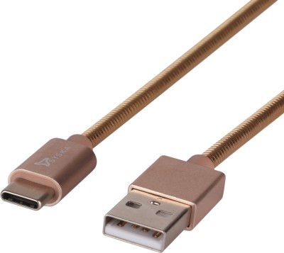 Syska USB Type C Cable 2.4 A 1.5 m CCCM30-RG(Compatible with Android Phone, Rose Gold, One Cable)