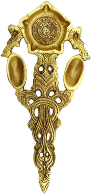 SUSAJJIT DECOR Oil Diya and Deepak Made of Brass Kapoor Arti Spoon Brass Table Diya(Height: 9 inch)