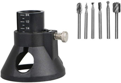DIY Crafts 6pc Hss Routing Router Bits Burr With Drill Carving Rotary Locator Set Rotary Tool(5 mm)