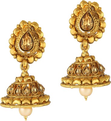 Darshini Designs Traditioanl gold plated jhhumki earrings for women Alloy Jhumki Earring