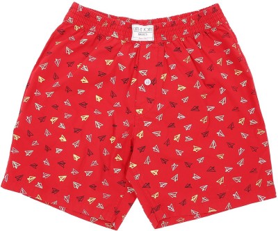 Gini Jony Short For Boys Casual Graphic Print Cotton BlendRed Pack of 1