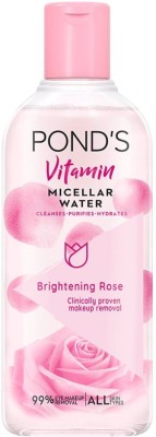 Ponds Vitamin Micellar Water Brightening Rose Makeup Remover  (250 ml)