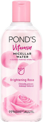 Ponds Vitamin Micellar Water Brightening Rose Makeup Remover  (250 ml)