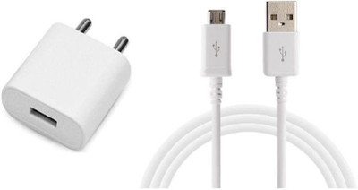 Webilla 2.4 A Wall Charger for Mobile with Detachable Cable(White)