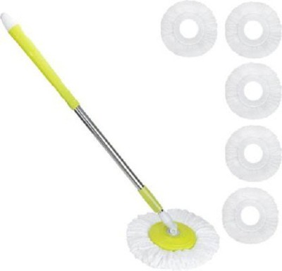 Sharry SH00023 Mop 360 Degree Rotating Mop stick Wipes(Yellow)