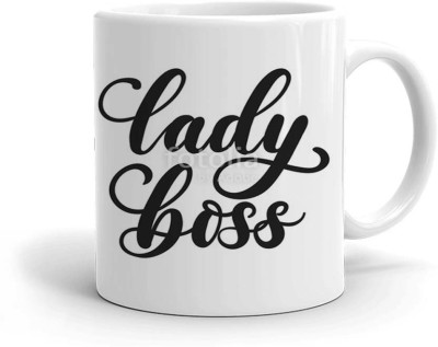 Kesri Gifts Lady Boss Theme(kg-pmug-2026P) Ceramic Coffee Mug(325 ml)