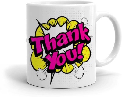 Kesri Gifts Thankyou Theme(kg-pmug-2496P) Ceramic Coffee Mug(325 ml)