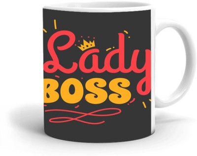 Kesri Gifts Lady Boss Theme(kg-pmug-2666P) Ceramic Coffee Mug(325 ml)