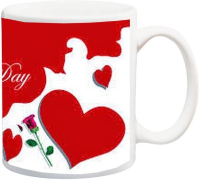 Kesri Gifts I Love You Theme(valent-mug-1260) Ceramic Coffee Mug(325 ml)