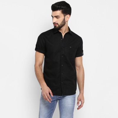 mufti-men-solid-casual-black-shirt-5