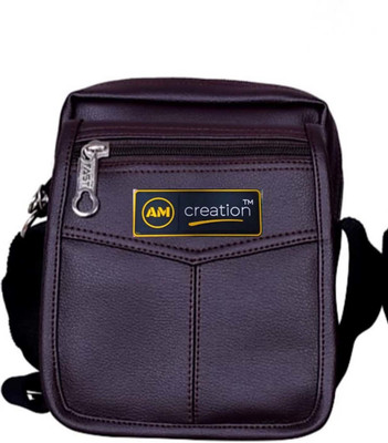 AM Creation Brown Sling Bag Sling Cross Body Business Messenger Shoulder Bag
