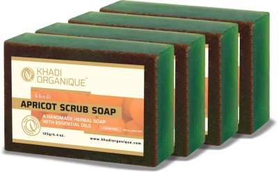 khadi ORGANIQUE Apricot Scrub Soap(4 x 125 g)