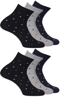 jannat fashion Men Self Design Mid-Calf/Crew(Pack of 6)