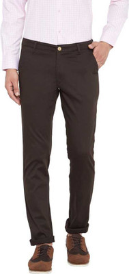 Masterly Weft Slim Fit Men Black Trousers