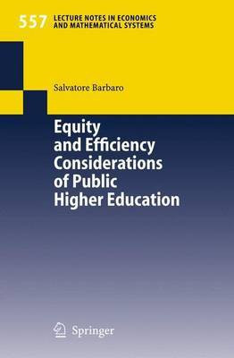 Equity and Efficiency Considerations of Public Higher Education(English, Electronic book text, Barbaro Salvatore)
