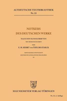Notkers des Deutschen Werke(German, Paperback, unknown)