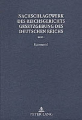 Nachschlagewerk Des Reichsgerichts - Gesetzgebung Des Deutschen Reichs(German, Hardcover, unknown)