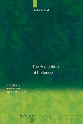 The Acquisition of Finiteness(English, Electronic book text, Blom Elma)