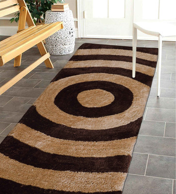 The Home Talk Brown Polyester Runner(5 ft,  X 2 ft, Rectangle)