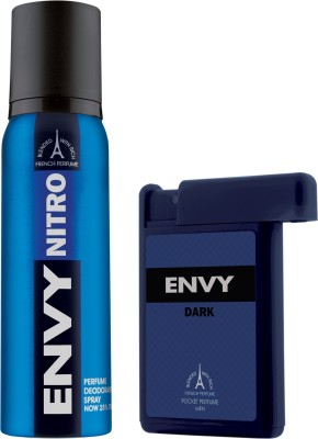 ENVY Nitro Deo & Dark Pocket Perfume Combo Deodorant Spray  -  For Men(138 ml, Pack of 2)