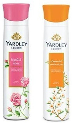 Yardley London Deodorant For Women English Rose and Sandalwood Combo 150ml Deodorant Spray  -  For Women(300 ml, Pack of 2)