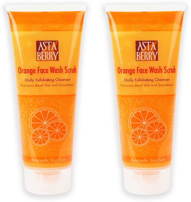 ASTABERRY Orange  Scrub 100ml (Pack of 2) Face Wash(200 ml)